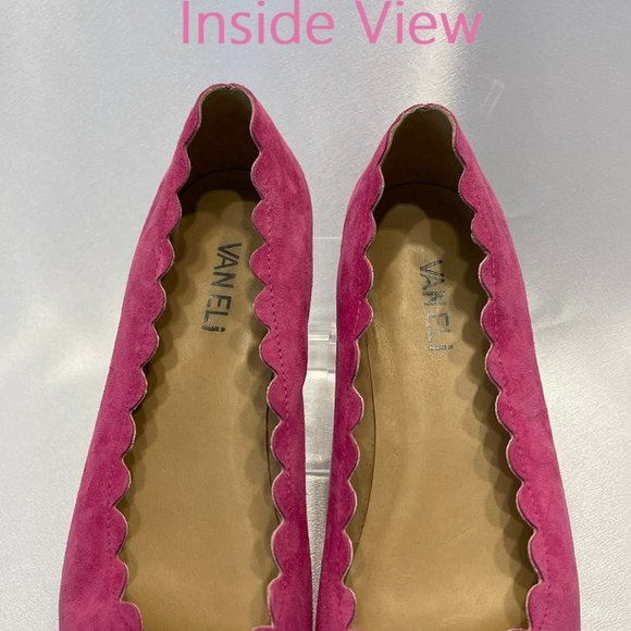 Van Eli Suede Flats with Scalloped Edges Size 8 M - Picture 7 of 11